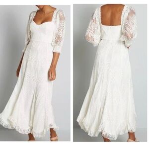 Hutch You Are A Vision Maxi Dress Anthropologie Lace Balletcore  sz 2.   EUC!